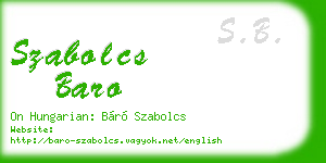 szabolcs baro business card